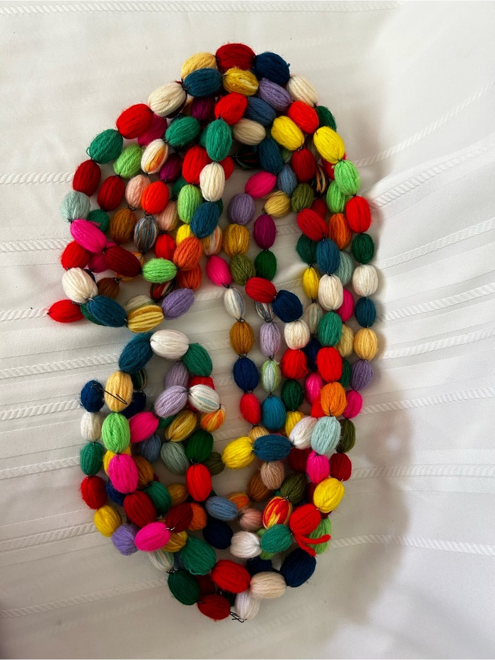 Vintage Mexican Pompom Garland Christmas Tree Home Holiday Decor Multicolor